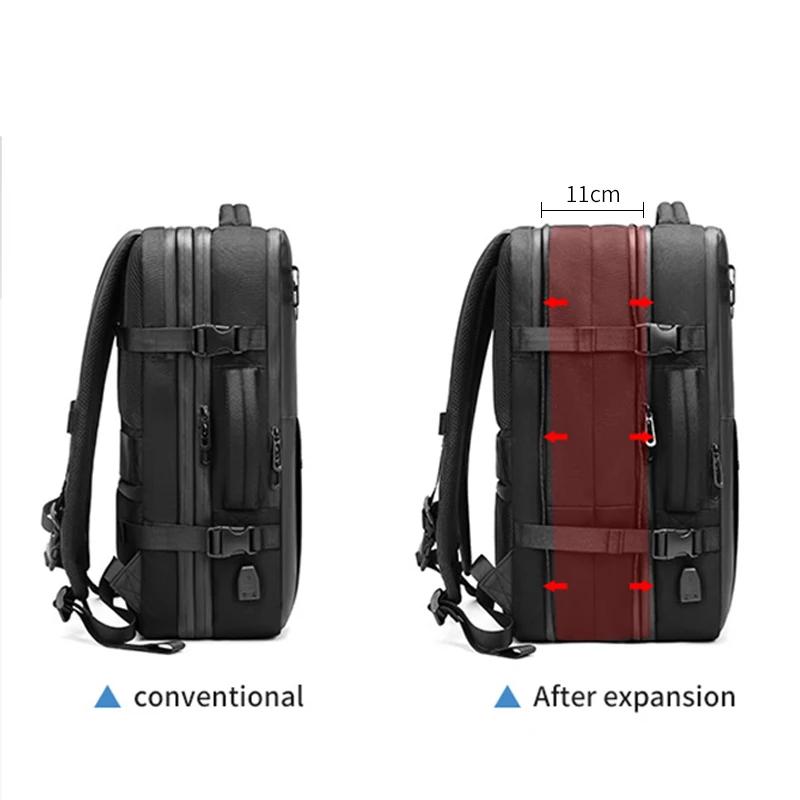 Voyage hommes sac à dos pour ordinateur portable étendu compression sous vide randonnée sac à dos US