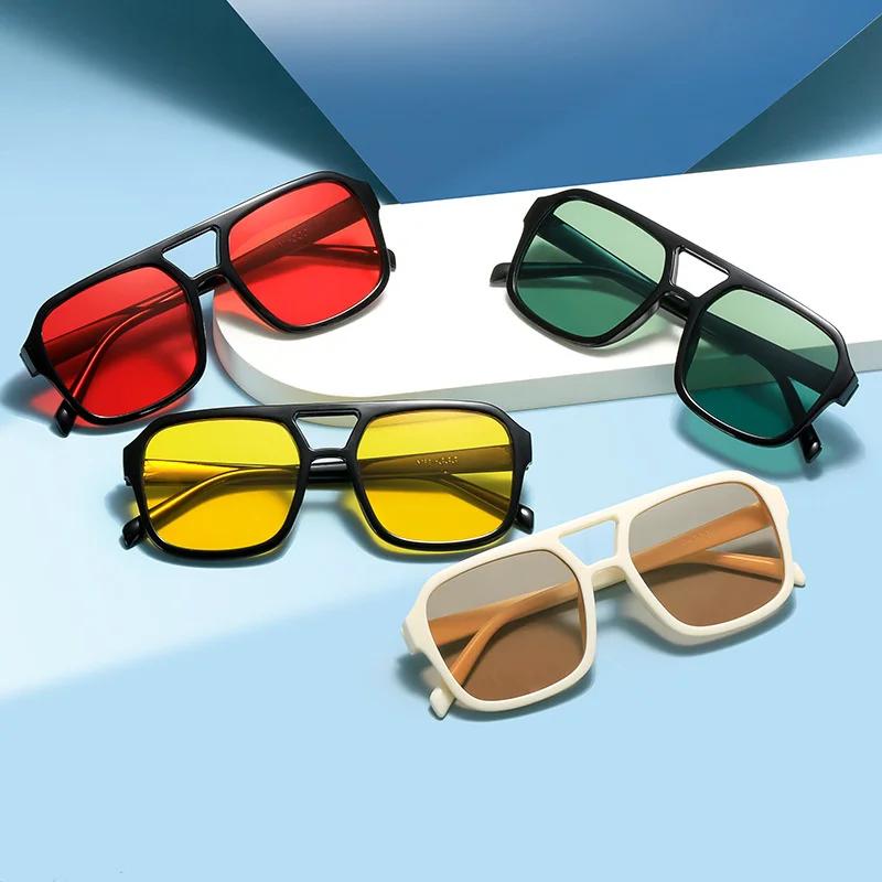 style adulte, lunettes de soleil, carré Double nouveau faisceau version coréenne personnalisée, lune