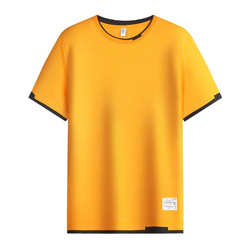 FGKKS 2024 T-shirt style décontracté pour hommes pur coton respirant mode à manches courtes concepti