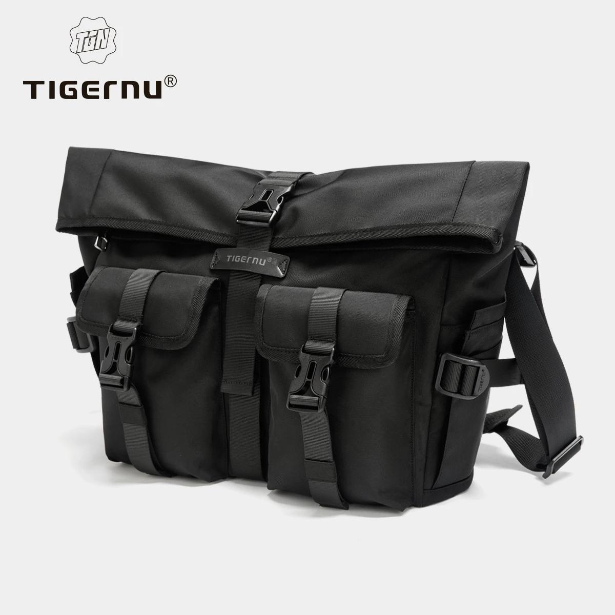 Tigernu mode sacs à bandoulière pour hommes sacs à bandoulière mâle sacs extensibles 13.3 pouces poc