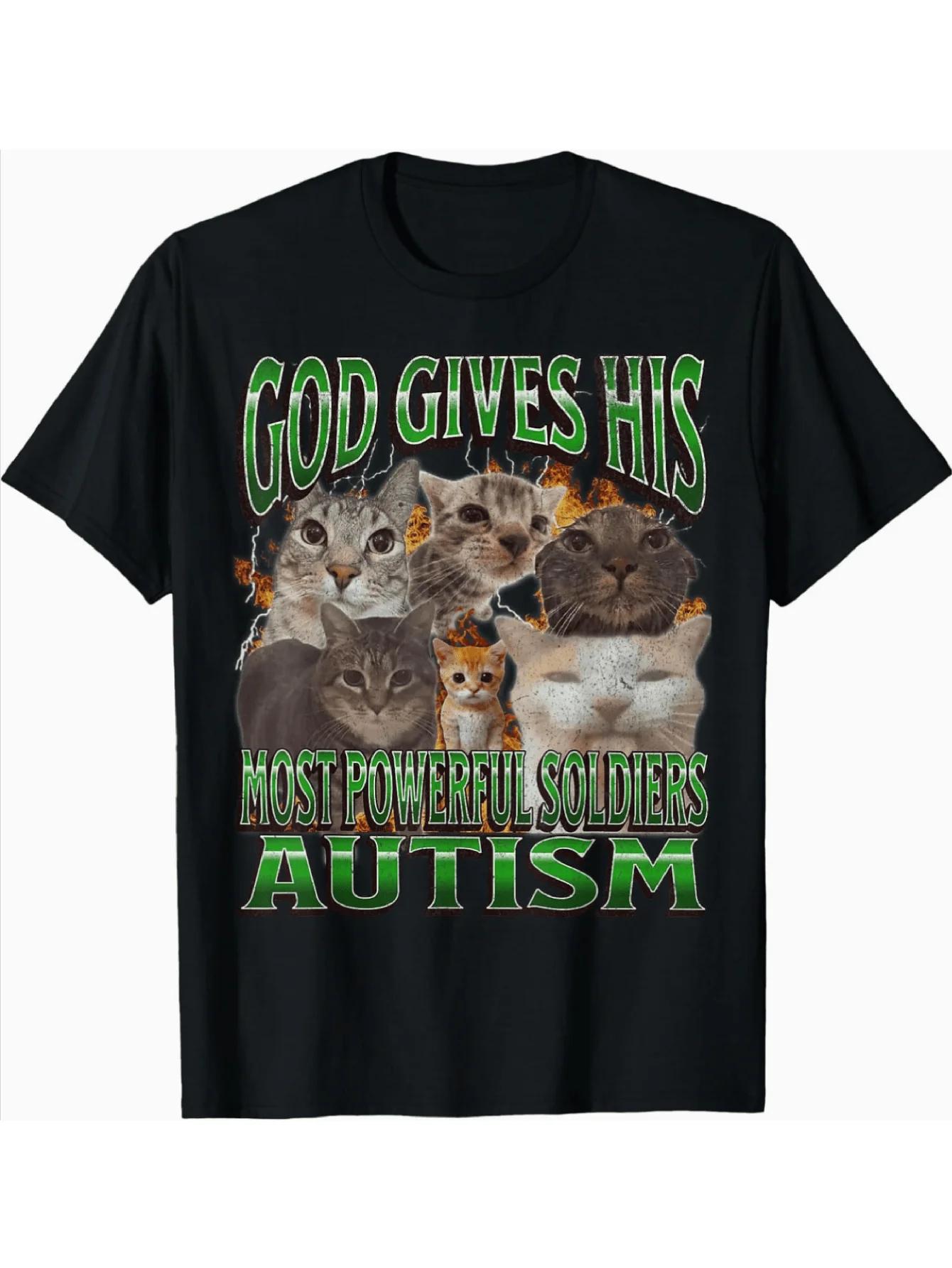 T-Shirt à motif de chat «d'ai donné que le guerrier le plus fort: l'autisme», T-Shirt promotionnel a