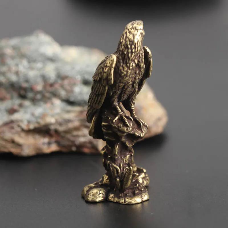 Ornement d'aigle fait à la main, Sculpture d'oiseau en cuivre Vintage, artisanat fait à la main, déc