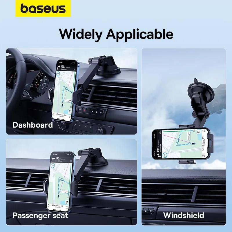 Baseus Support de téléphone de voiture ventouse 360 degrés supports de serrage universels pour Smart