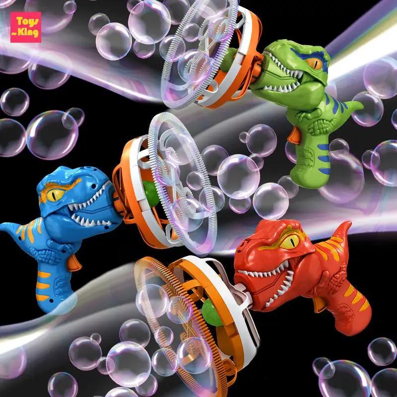 Pistolet à bulles électrique dinosaure, Tuba à soufflage automatique, grande Machine à bulles portat