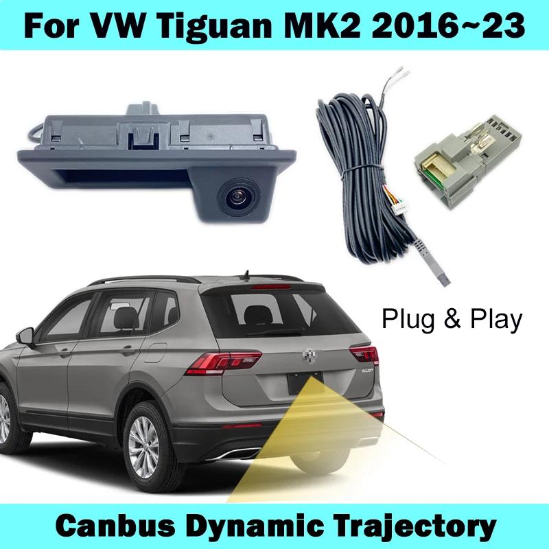 Caméra de recul pour VW Tiguan II MK2 Allspace 2016 – 2023 Canbus, trajectoire dynamique, Plug and P