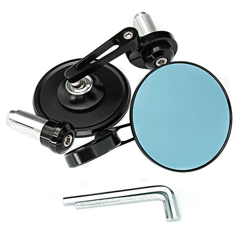 Rétroviseurs de moto extrémité de guidon en aluminium 7/8 "22mm rétroviseurs latéraux réglables vélo