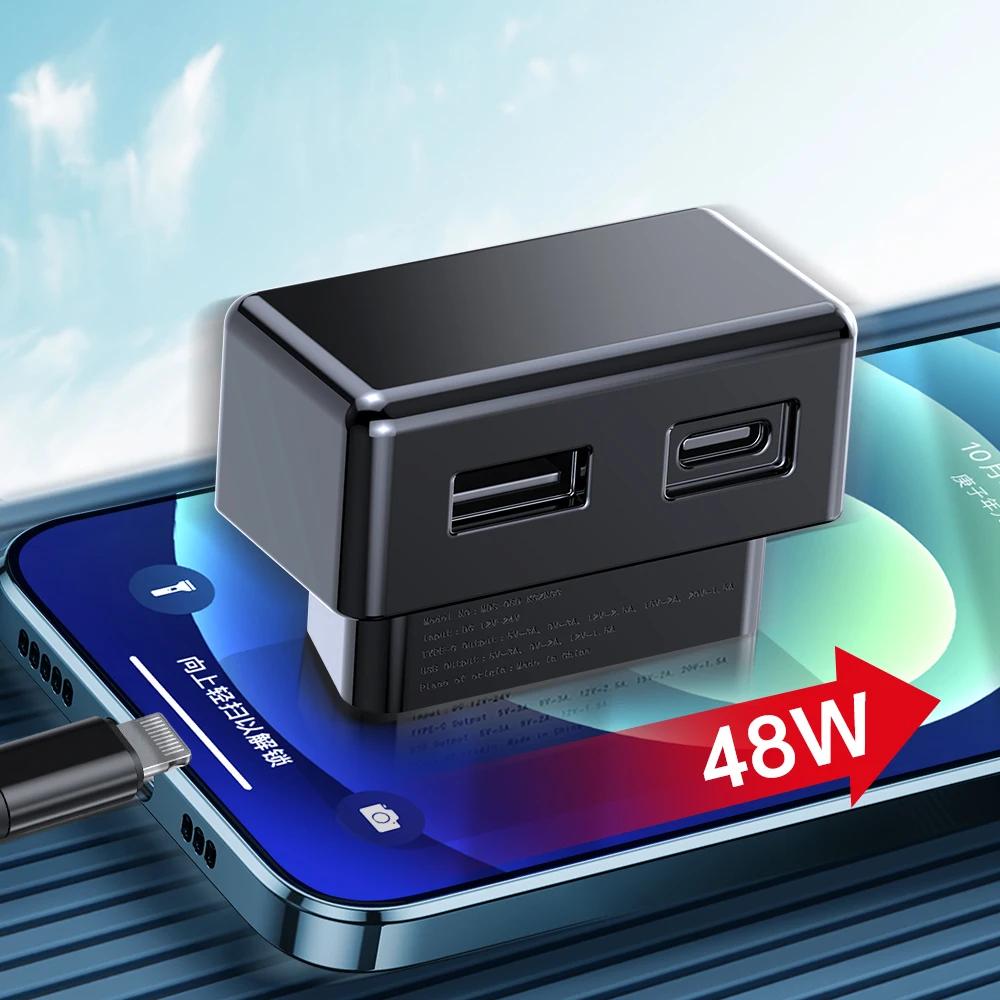 YZ Pour Tesla Model X S 3 Y Highland Juniper OBD Chargeur rapide USB et type C Double Port 48W Kit d