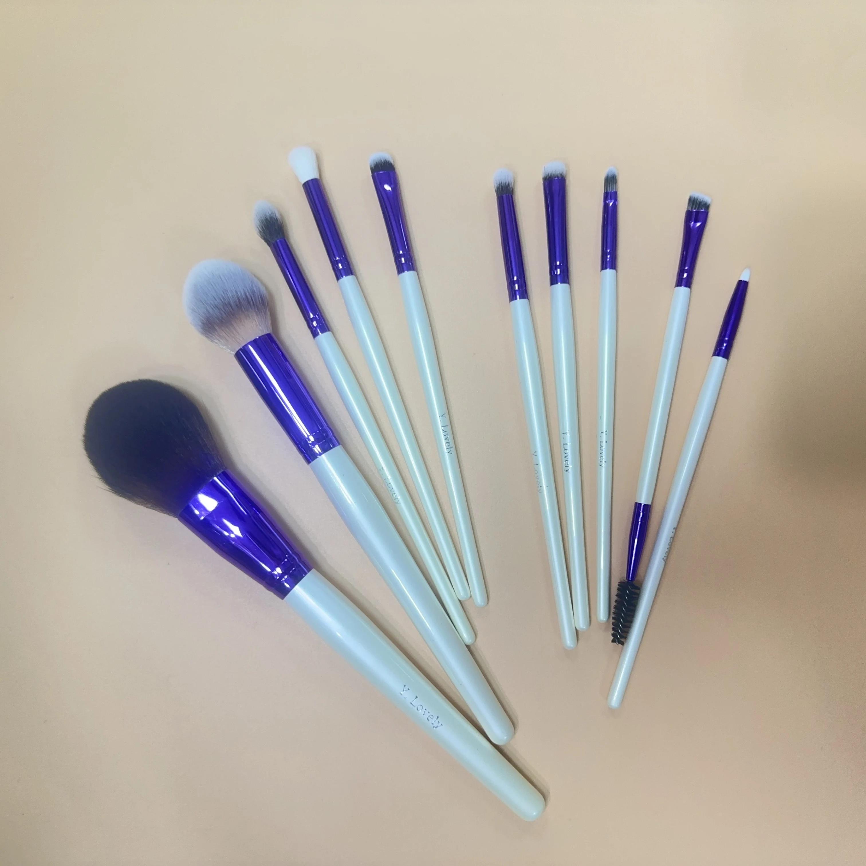 YLovely Man ly-Kit de pinceaux synthétiques super doux avec manche en bois, outil de maquillage, far