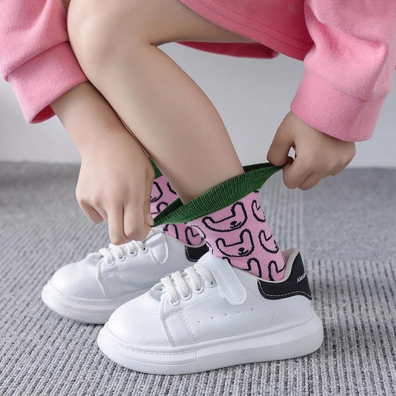 Trois paires de chaussettes polyvalentes, douces et confortables de style coréen pour filles, avec m
