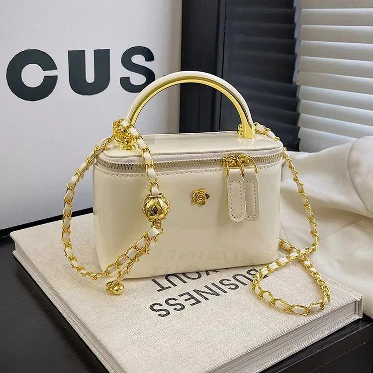 ​ ​ Pochette de luxe pour femmes, boîte à bandoulière structurée de qualité supérieure, Texture de G