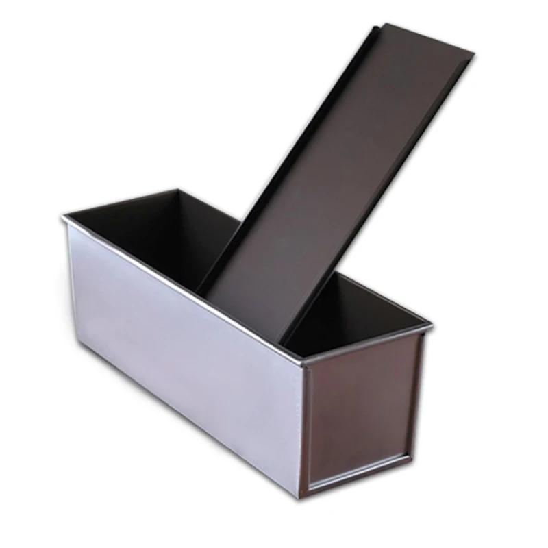 250g/450g/600g/750g/900g/1000g en alliage d'aluminium noir revêtement antiadhésif boîtes à pain gril