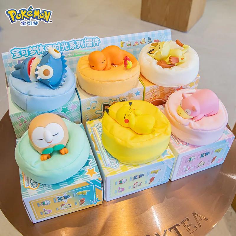 6 Styles Pokemon Pikachu Meowth Rowlet Charmander Gonbe figurines sommeil étoilé rêve série figurine