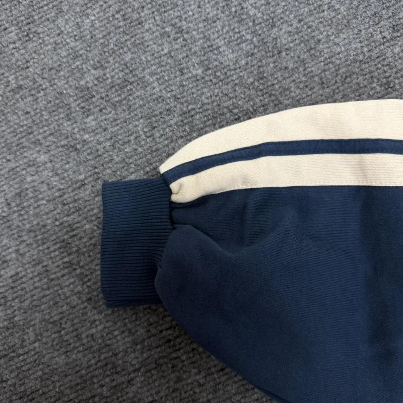 Sweat-shirt bleu tendance pour hommes et femmes, à manches longues, style Ins, hauts d'automne, vête