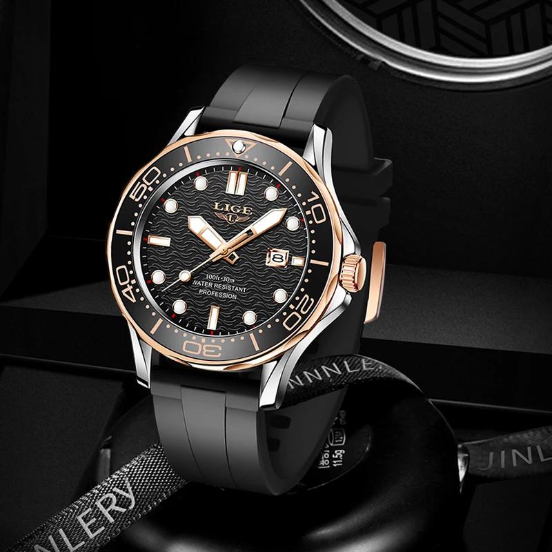 2025 LIGE nouvelles montres pour hommes d'affaires montre de plongée de luxe pour hommes étanche Dat