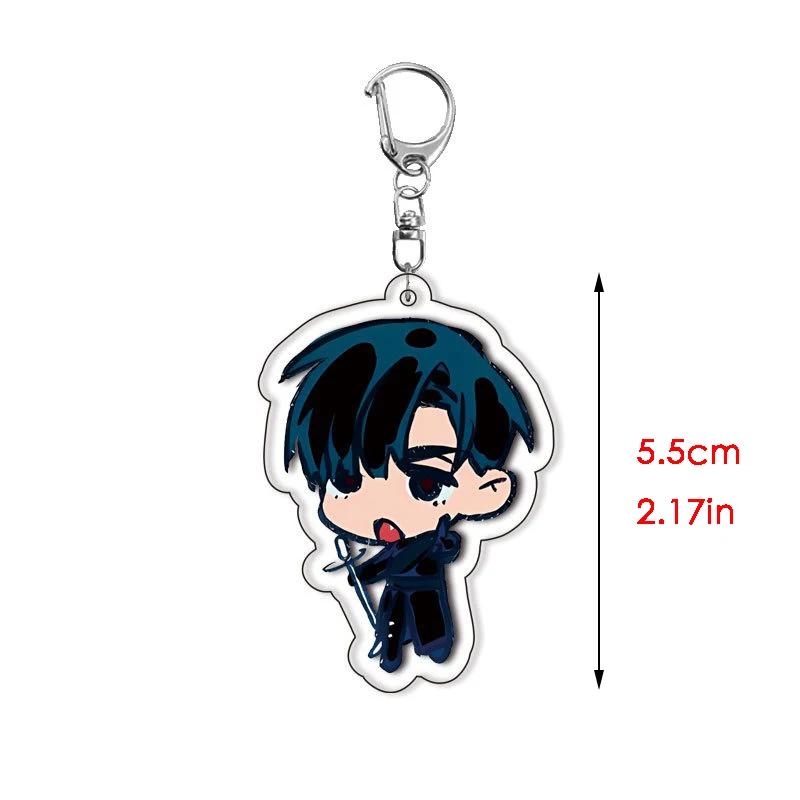 6 pièces/ensemble Anime Alien scène porte-clés homme porte-clés pour accessoires mignon sac pendenti