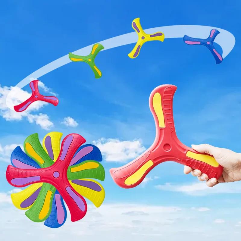 Boomerang – jouet d'extérieur croisé à trois feuilles pour enfants, disque volant, jouet de sport in