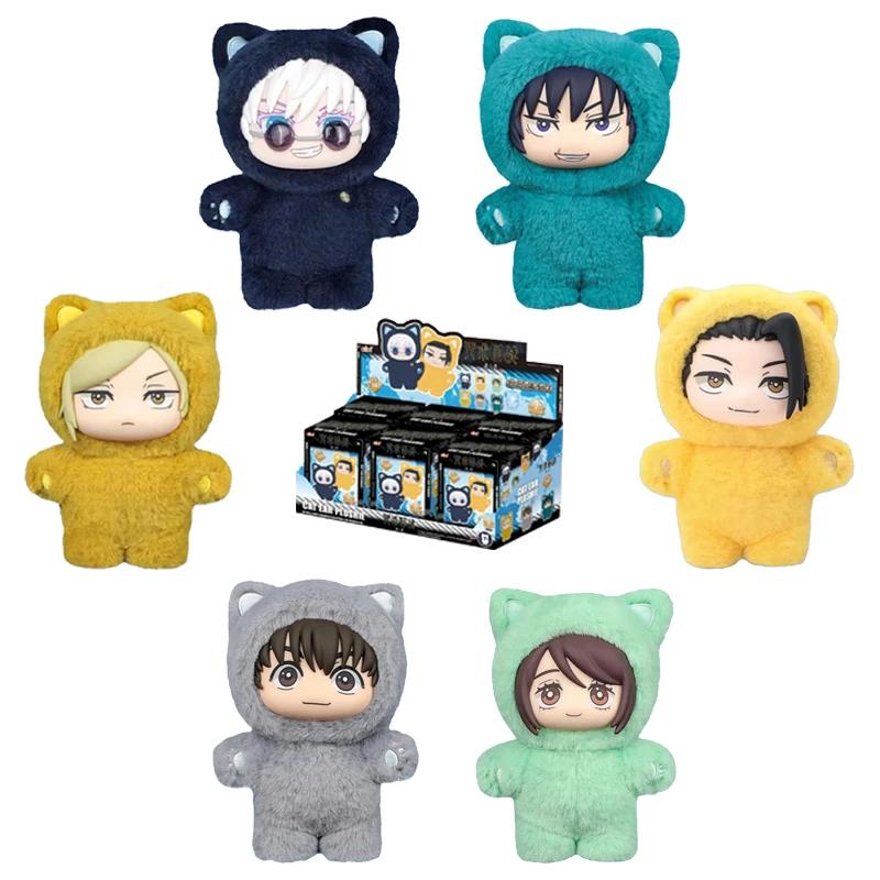 Nouveau en stock : Série de peluches Jujutsu Kaisen 2 avec oreilles de chat, Boîte mystère, Poupée e