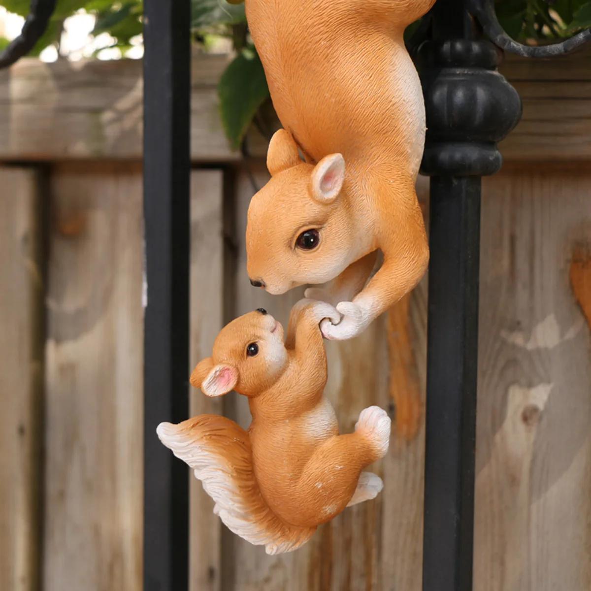 Figurine d'écureuil en corde d'escalade créative, 1 pièce, parfaite pour la décoration du jardin et 