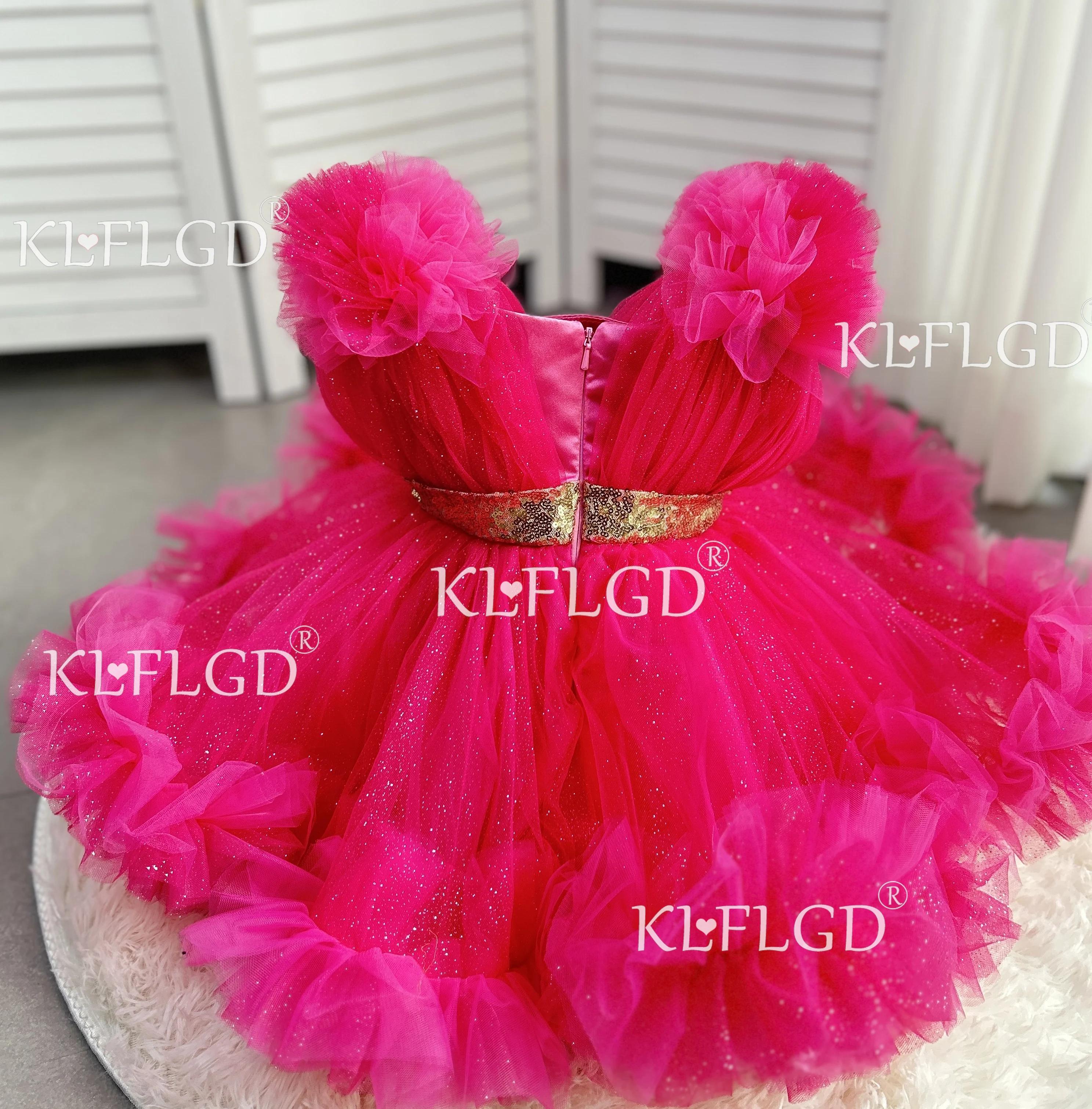 KLFGDNew style filles robe de luxe fête élégante fille robe de soirée robes de concours pour enfant 