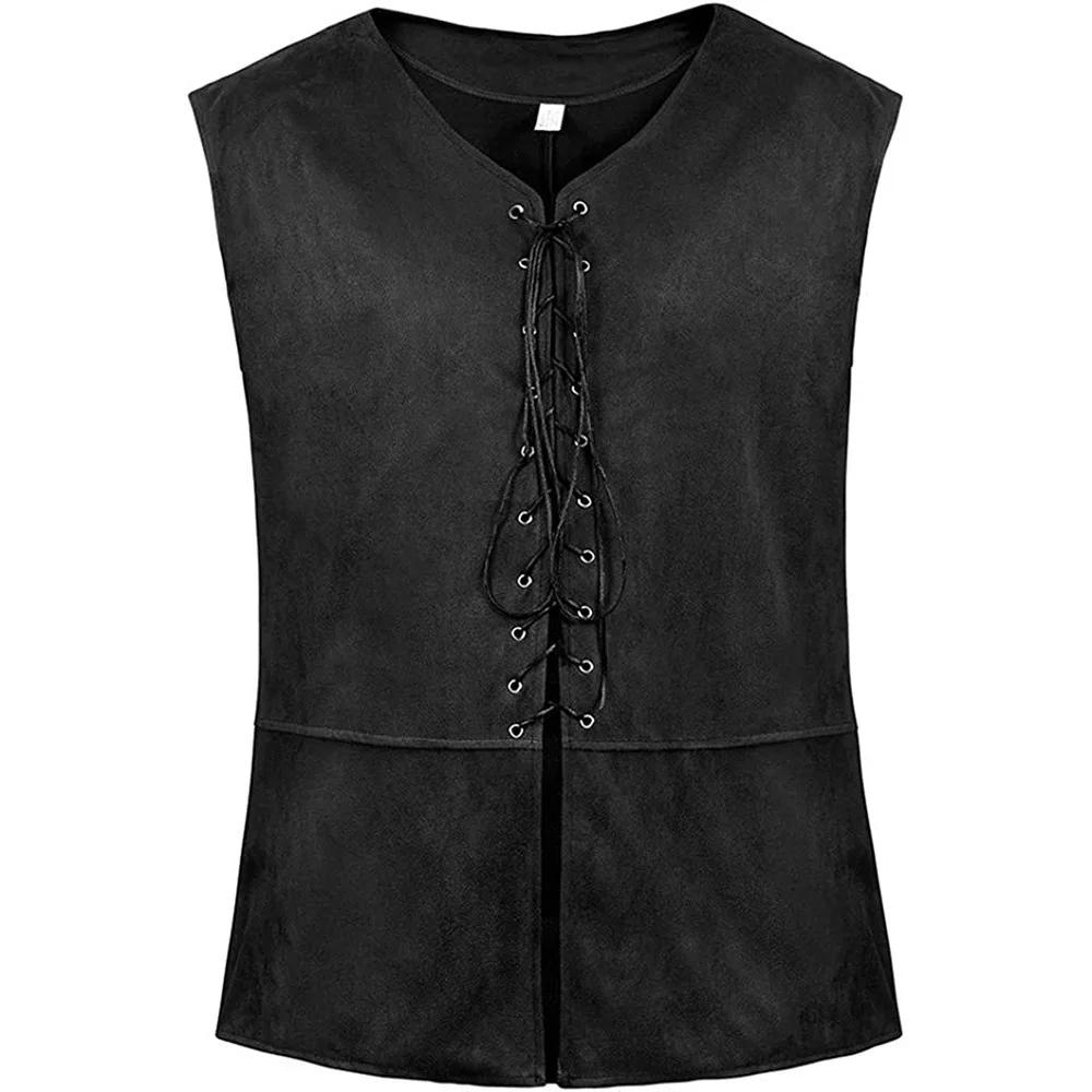 Gilet de Pirate pour hommes, Costume de Pirate pour hommes, Costumes médiévaux pour adultes, gilet R