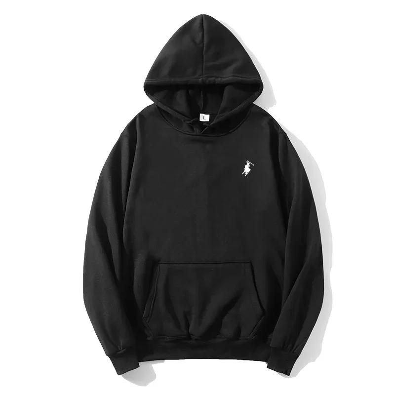 Sweat-shirt à capuche imprimé polo 2025 pour l'automne et l'hiver, adapté aux hommes et aux femmes, 