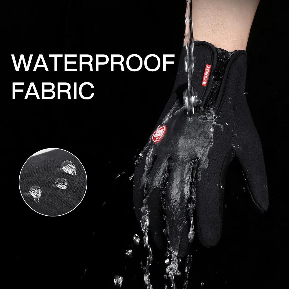 Gants de moto pour hommes et femmes, coupe-vent, antidérapants, pour écran tactile, en polaire, gard