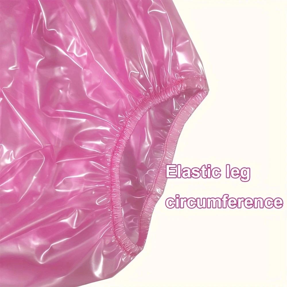Sous-vêtements PVC transparents taille haute - Couches adultes réutilisables douces pour incontinence adolescente