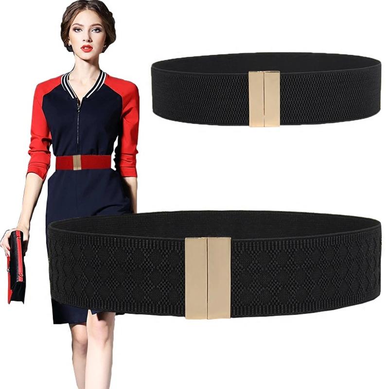 Ceintures larges à bande élastique pour femmes, Simple, pour manteau, ceinture de taille, boucle, sa