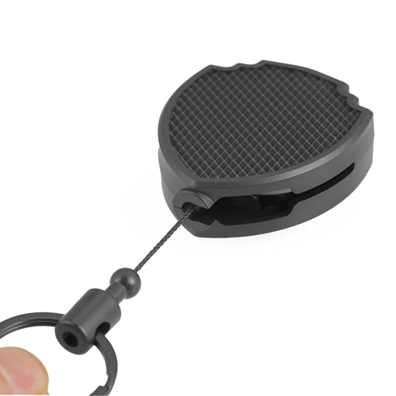 Bobine d'insigne mousqueton robuste porte-clés bobine Clips extensibles pour porte-clés avec cordon 