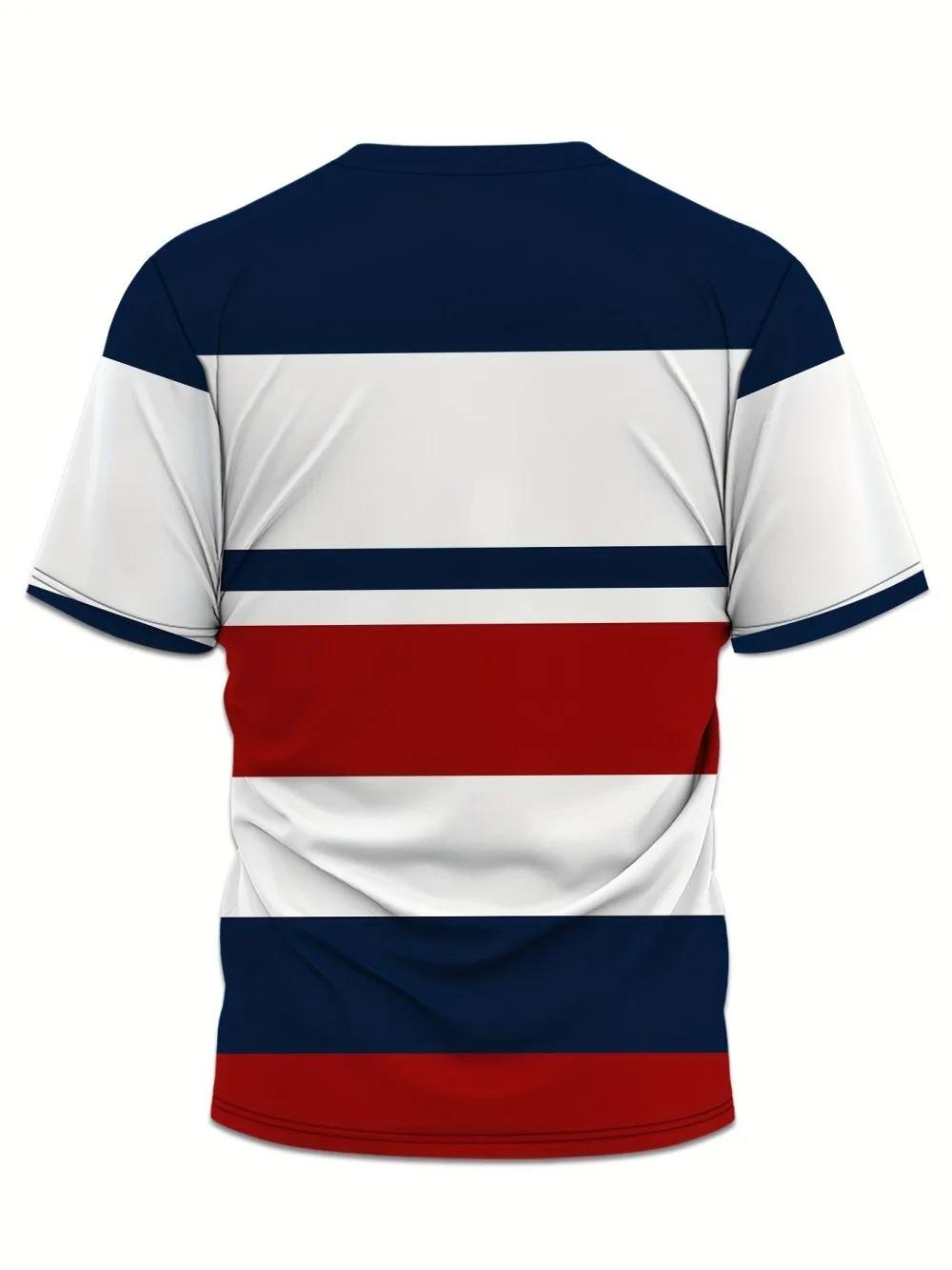 Vente chaude hommes épissé à la mode motif imprimé respirant col rond T-shirt ensemble short et haut