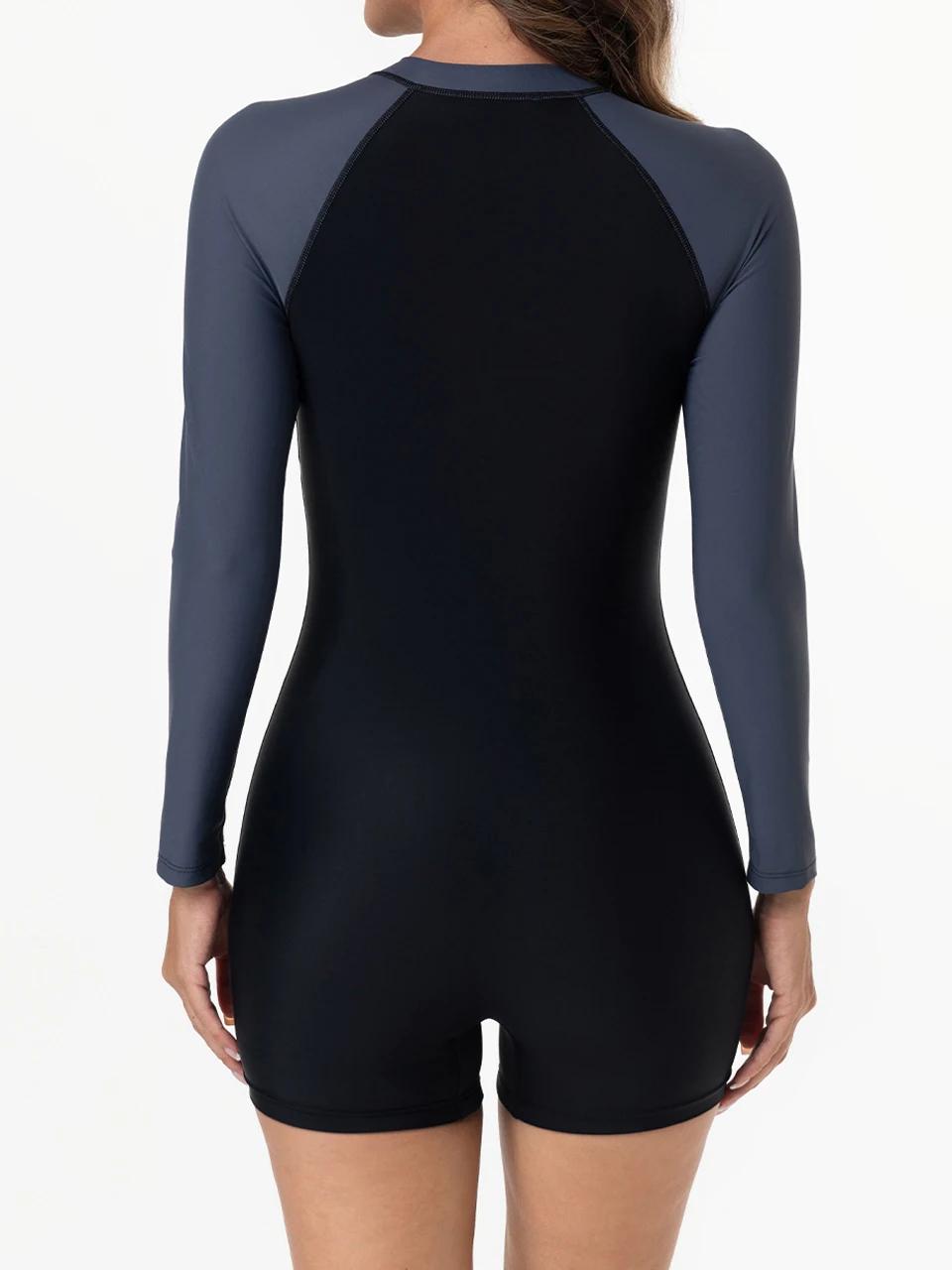 Maillots de bain une pièce pour femmes 2026 – Sport, surf, protection solaire avec fermeture éclair 