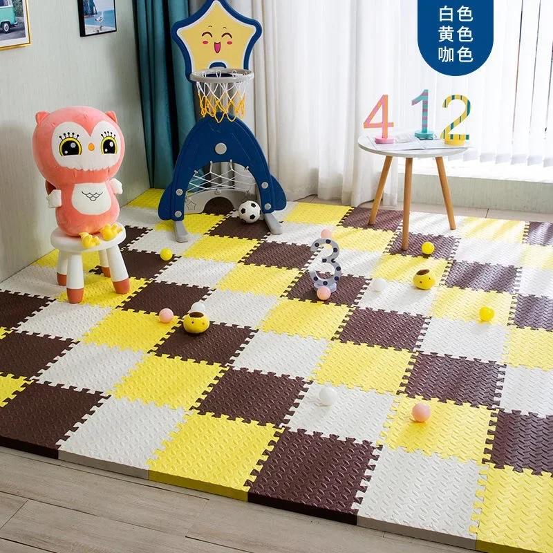Tapis de jeu en mousse pour bébé, 12 pièces, tapis de Puzzle pour enfants, carreaux d'exercice imbri