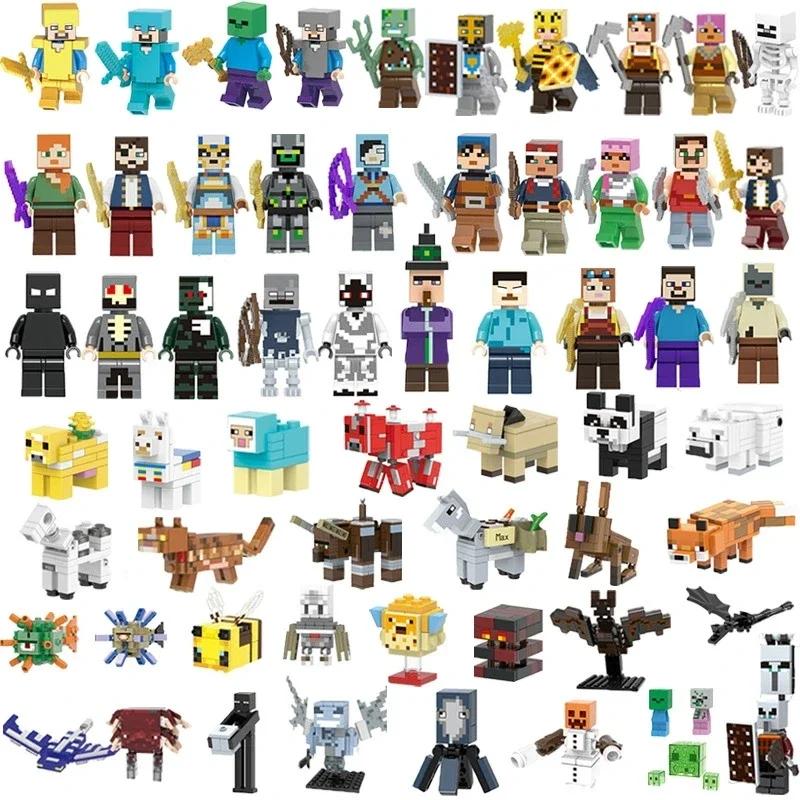 17 Styles Minecrafte blocs de construction ensemble série I/Wi 8 pièces ensemble MC Non répétitif br