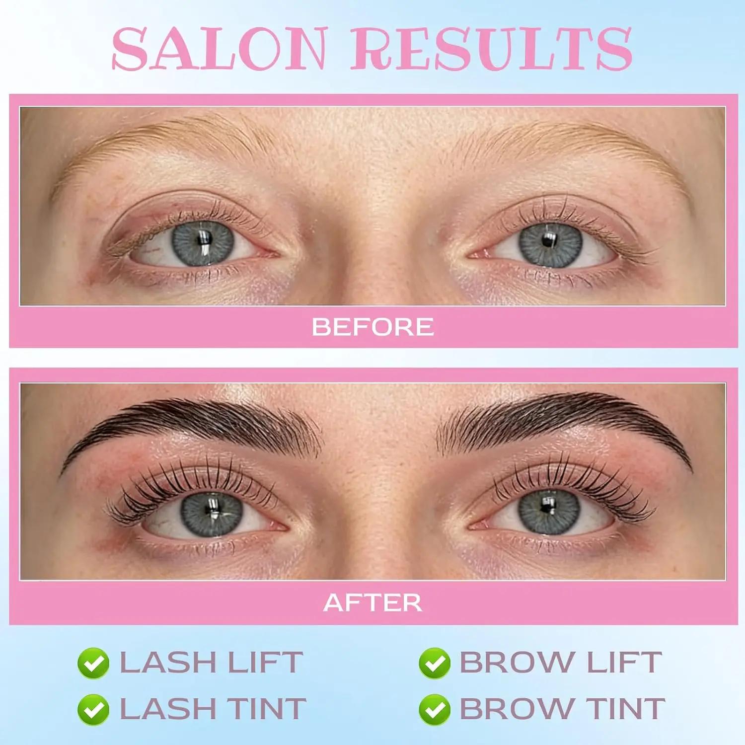 Kit Lomansa Lash Lift et Coloration Noir Intense pour Cils – Tenue Forte 4 Semaines, Courbure Nature