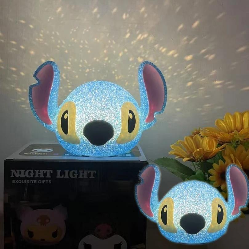 Lampe de nuit à projection de particules Lilo & Stitch, dessin animé Lilo et Stitch, lampe de lectur