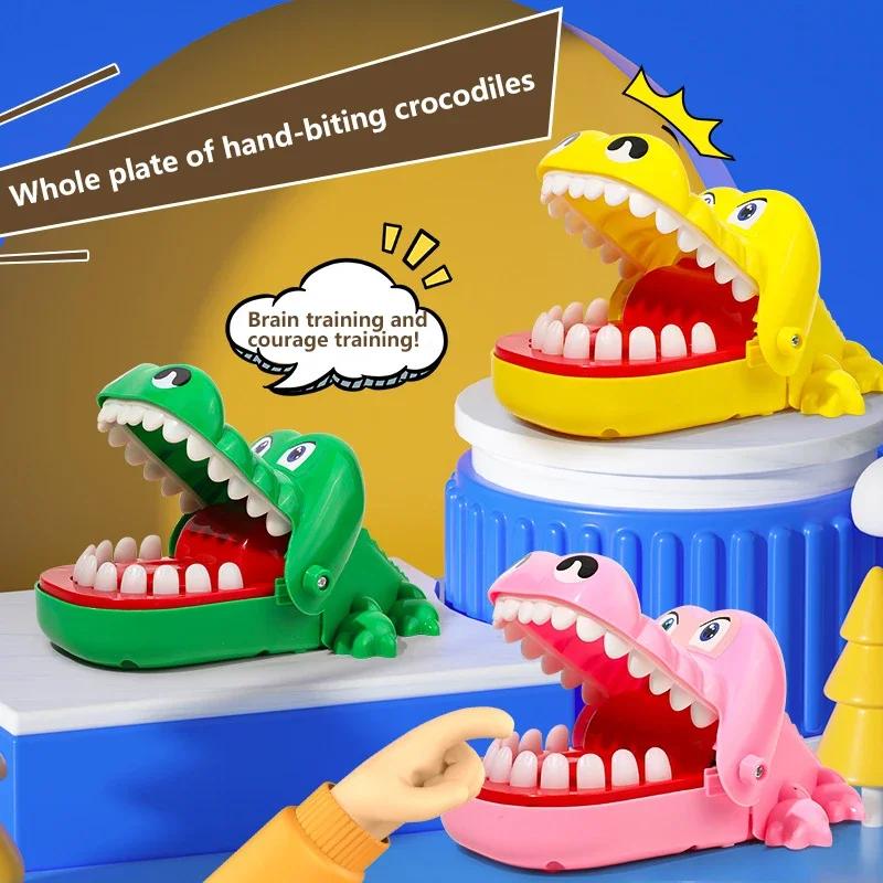 Jouet de pincement Crocodile pour enfants, jeux de famille classiques, méfait, jeux porte-bonheur po