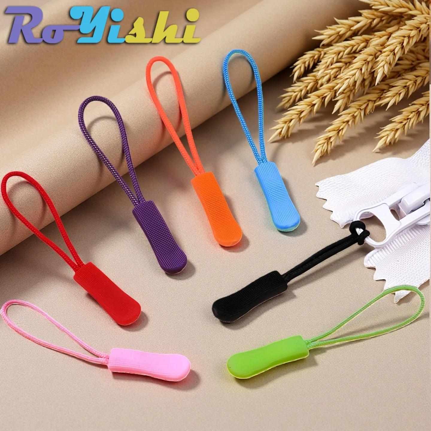 Lot de 10/100 tirettes de fermeture éclair colorées de remplacement, rallonges de cordon pour sacs à