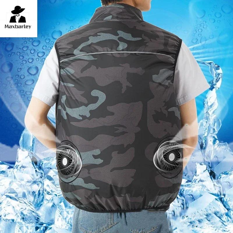 Veste de refroidissement en fibre de bois pour vêtements d'extérieur, glaçure d'été cool, portable, 