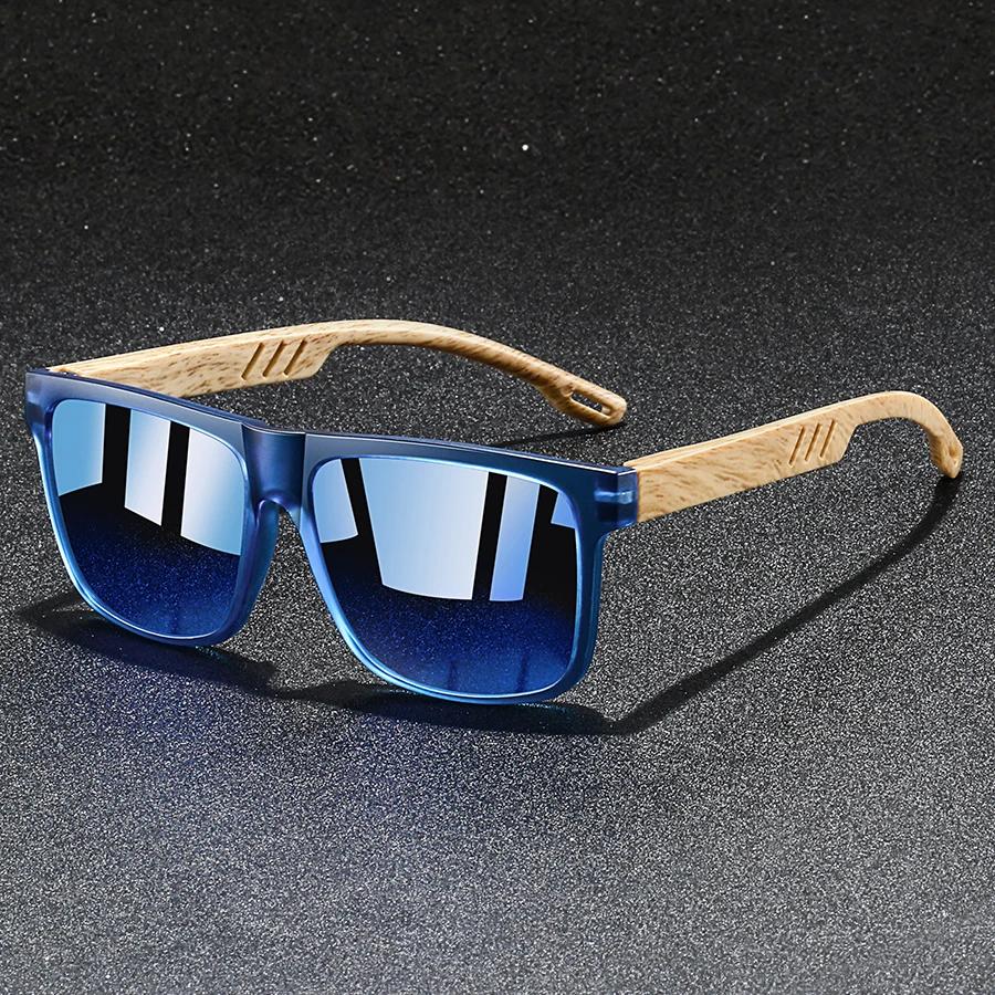 Mode Vintage carré cadre carré lunettes de soleil hommes femmes pêche conduite homme marque de luxe 