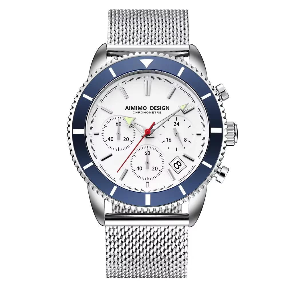 Montres pour hommes, analogiques, à quartz, chronographe, étanches, montres-bracelets pour hommes, m