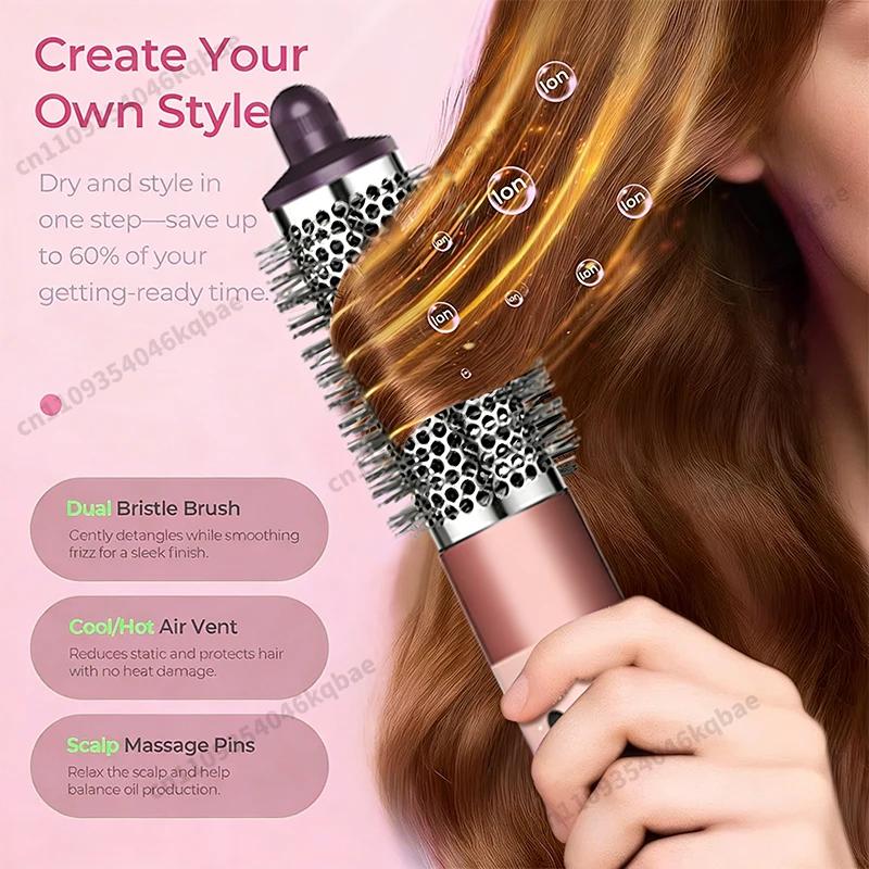 Sèche-cheveux multi-styles 6-en-1 Sencicimen avec brosse ionique négative pour coiffage automatique 