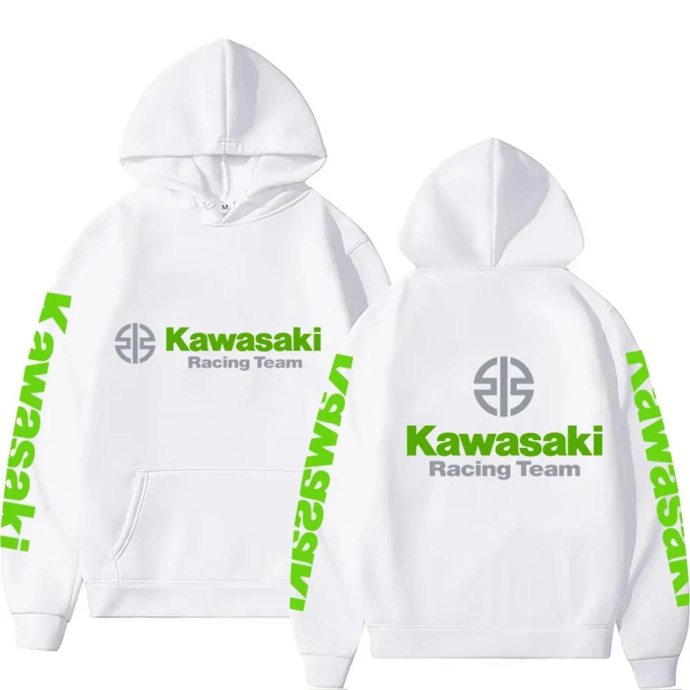 Sweat à capuche Kawasaki 2025 pour homme et femme - Mode décontractée couple - Nouveau logo moto
