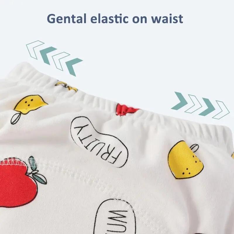 Couches imperméables réutilisables en coton doux pour bébé, shorts de pipi, pantalons d'entraînement