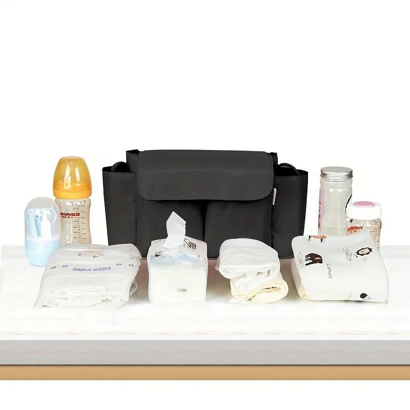 Sac de rangement pour poussette de grande capacité, sac à bandoulière Convertible, sacs à couches po