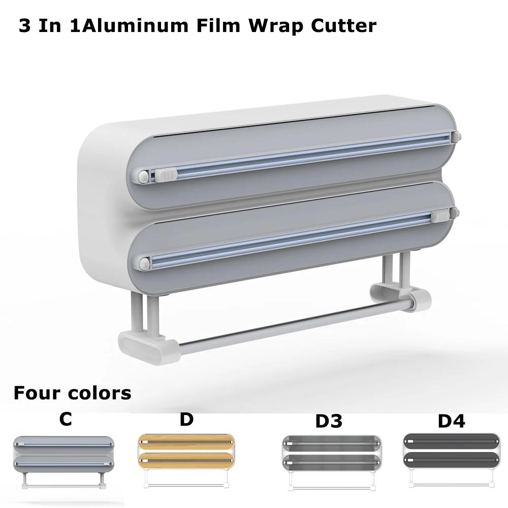 Coupe-film en aluminium fonctionnel, porte-serviettes en papier mural, coupe-papier, support de coup
