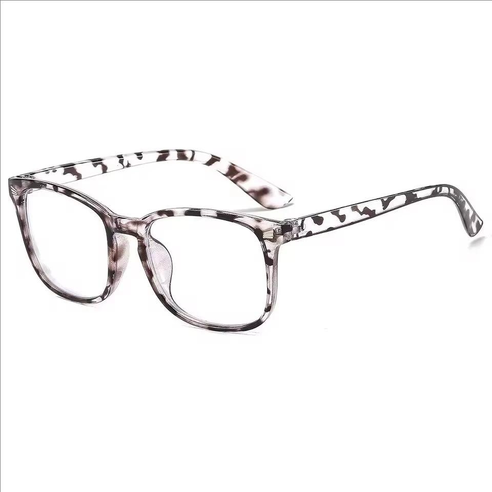 Lunettes à lentilles transparentes carrées minimalistes, barrière de lumière bleue, adaptées à un us