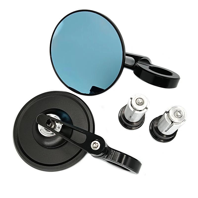 Rétroviseurs de moto extrémité de guidon en aluminium 7/8 "22mm rétroviseurs latéraux réglables vélo