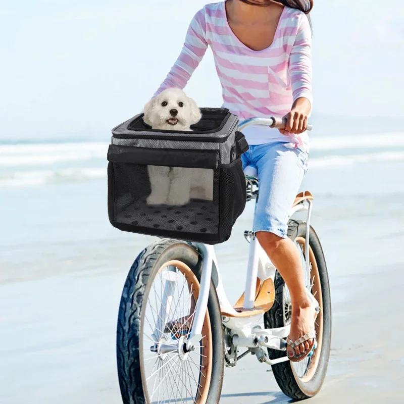 Mir de vélo pour chien ou chat, sac à dos extensible et souple pour animal de compagnie avec 4 porte