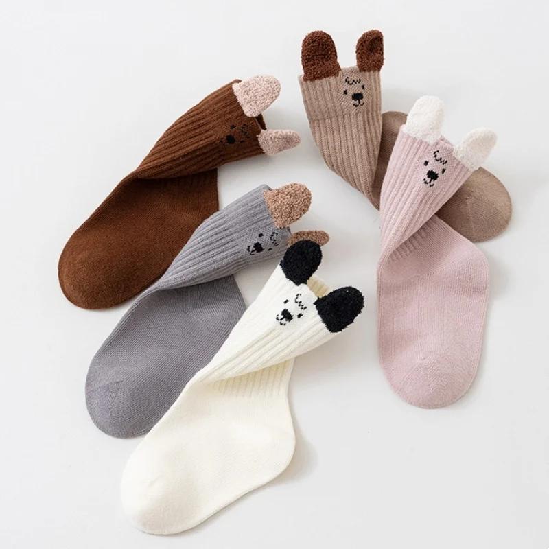 Chaussettes mignonnes en coton doux pour filles et garçons, chaussettes courtes pour bébés garçons e
