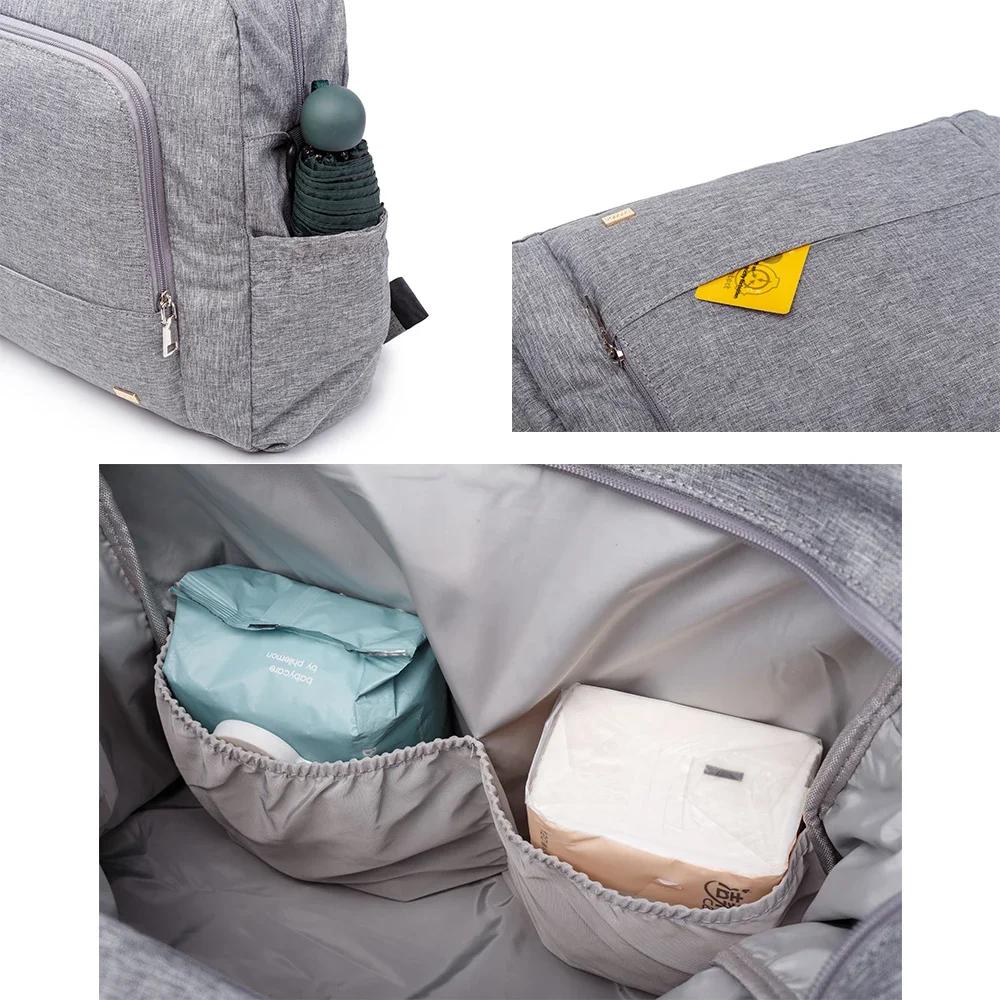 Soboba solide sac à couches mode imperméable multi-fonctionnel sac à dos à couches sac à langer d'al